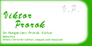 viktor prorok business card
